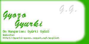 gyozo gyurki business card