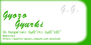 gyozo gyurki business card